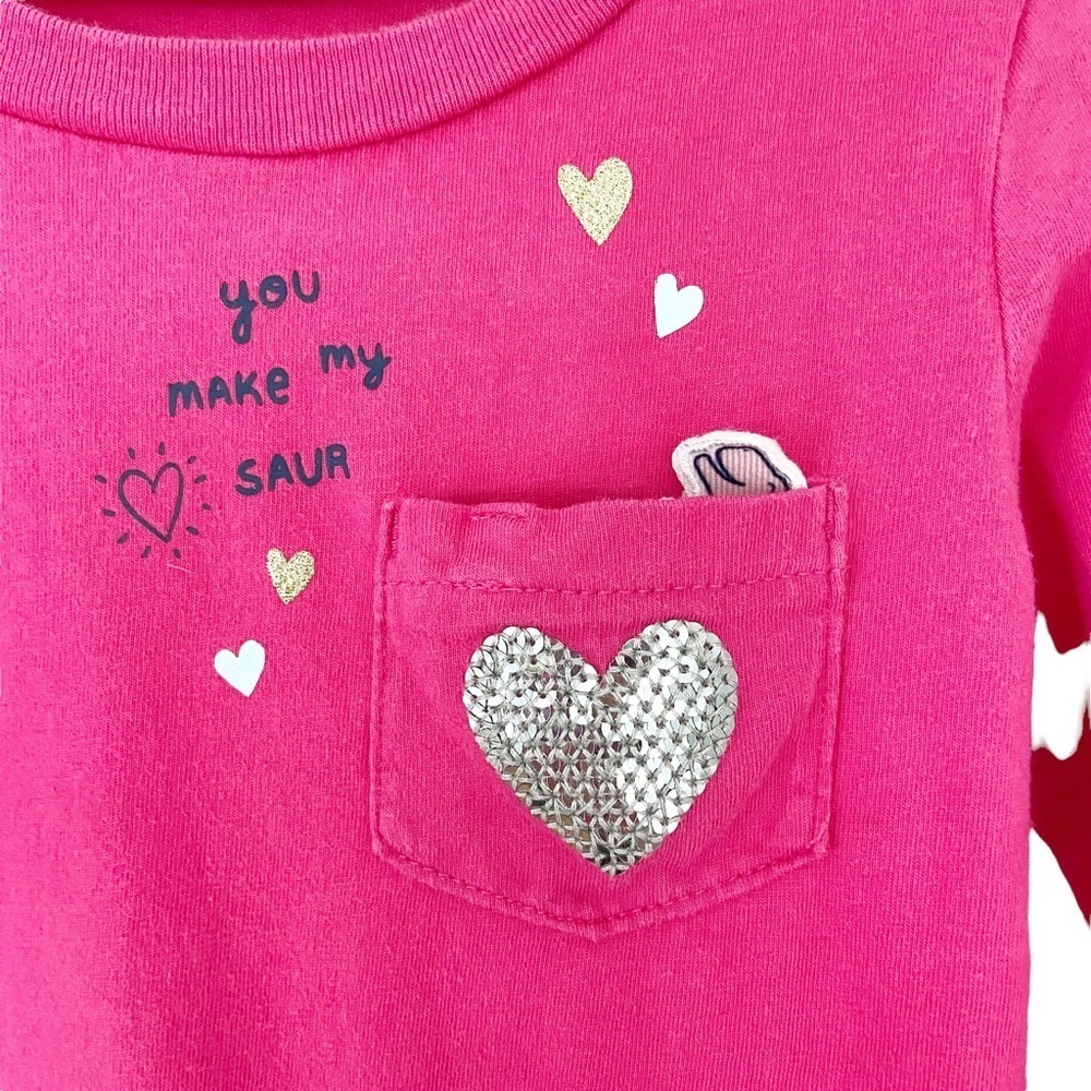 Carter’s Girls Toddler Shirt interactive jersey Cold Shoulder long Sleeve 3T - Picture 6 of 8